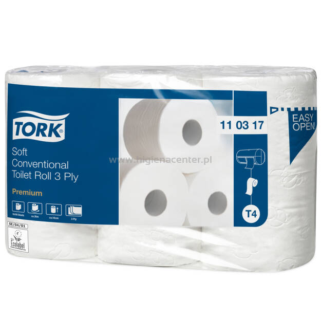 110317 Tork miękki papier toaletowy w rolce konwencjonalnej  T4