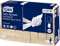 130299 Tork Xpress® miękki ręcznik Multifold w składce wielopanelowej, naturalny H2 [Karton: 21szt] - 2