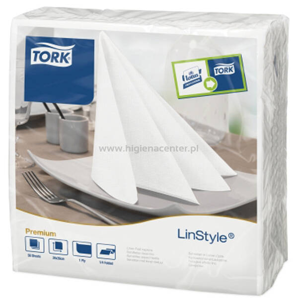 478711 Tork Linstyle serwetka obiadowa - biała